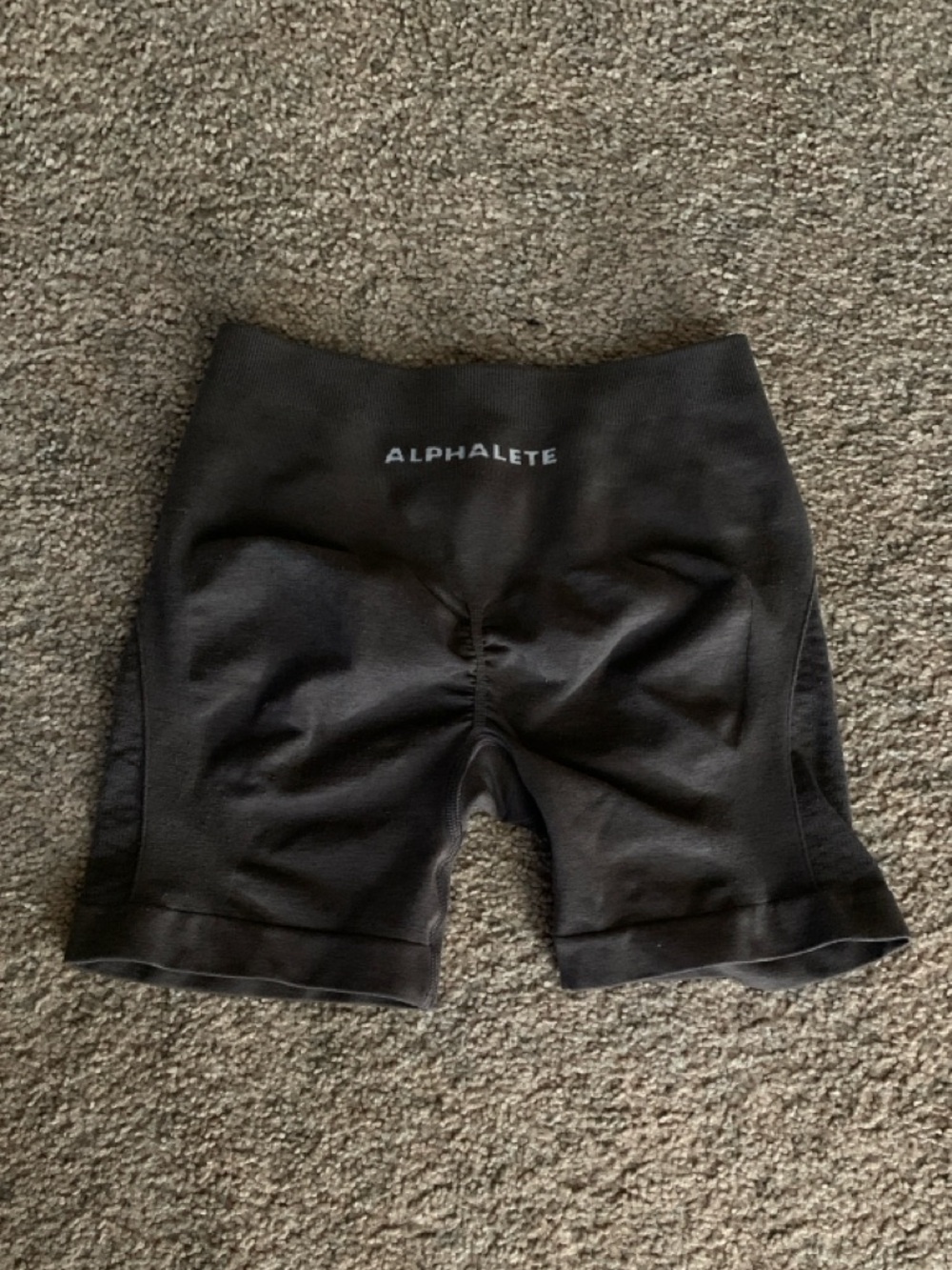 Alphalete Gray High-Rise Contour Bike Shorts